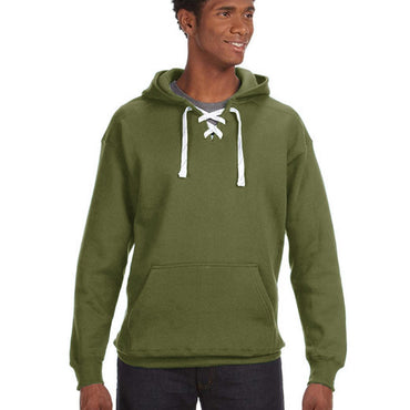 JA8830 J America Adult Sport Lace Hooded Sweatshirt