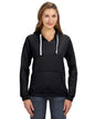 JA8836 J America Ladies' Sydney Brushed V-Neck Hooded Sweatshirt