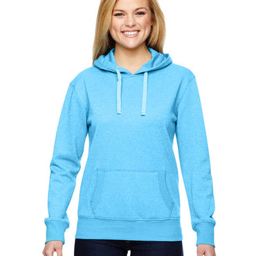 JA8860 J America Ladies' Glitter French Terry Hooded Sweatshirt