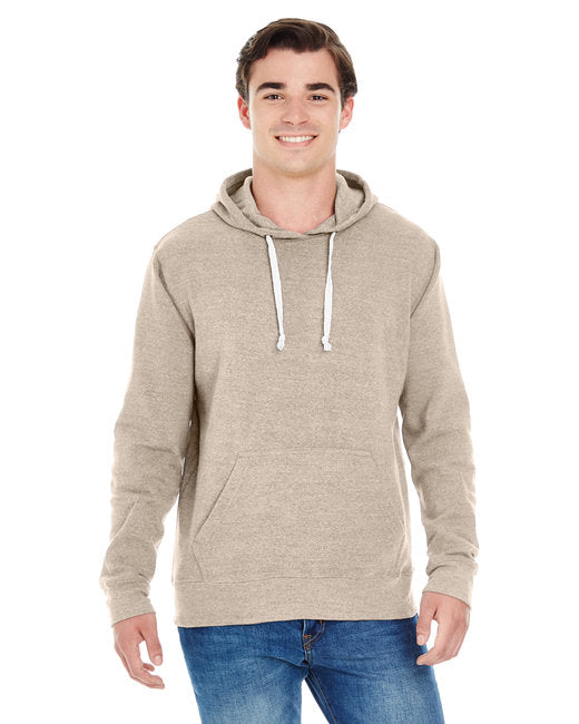 JA8871 J America Adult Triblend Pullover Fleece Hooded Sweatshirt