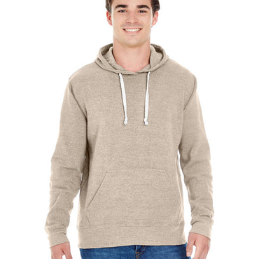 JA8871 J America Adult Triblend Pullover Fleece Hooded Sweatshirt