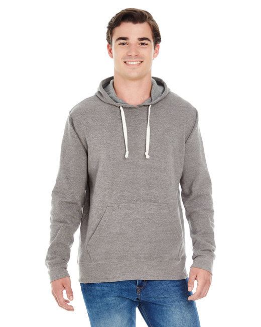 JA8871 J America Adult Triblend Pullover Fleece Hooded Sweatshirt