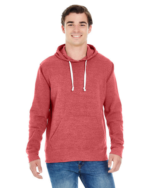 JA8871 J America Adult Triblend Pullover Fleece Hooded Sweatshirt