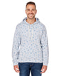 JA8871 J America Adult Triblend Pullover Fleece Hooded Sweatshirt