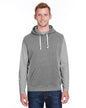 JA8877 J America Adult Triblend Fleece Sleeveless Hooded Sweatshirt