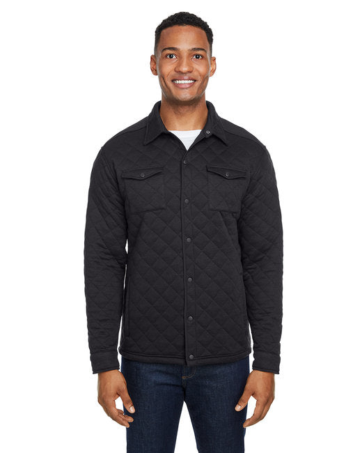 JA8889 J America Adult Quilted Jersey Shirt Jacket