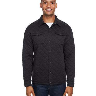 JA8889 J America Adult Quilted Jersey Shirt Jacket