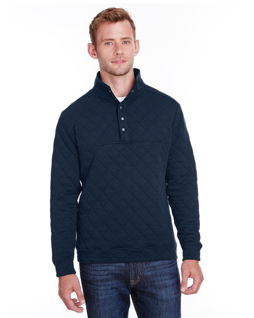 JA8890 J America Adult Quilted Snap Pullover