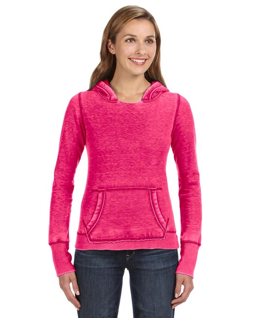 JA8912 J America Ladies' Zen Pullover Fleece Hooded Sweatshirt