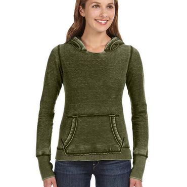 JA8912 J America Ladies' Zen Pullover Fleece Hooded Sweatshirt