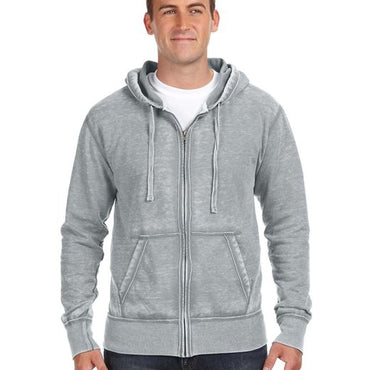 JA8916 J America Adult Vintage Zen Full-Zip Fleece Hooded Sweatshirt