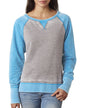 JA8927 J America Ladies' Zen Contrast Crew