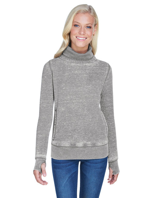 JA8930 J America Ladies' Zen Fleece Cowl Neck