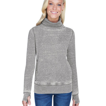 JA8930 J America Ladies' Zen Fleece Cowl Neck