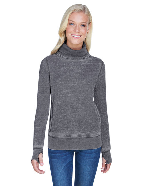 JA8930 J America Ladies' Zen Fleece Cowl Neck