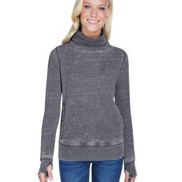 JA8930 J America Ladies' Zen Fleece Cowl Neck