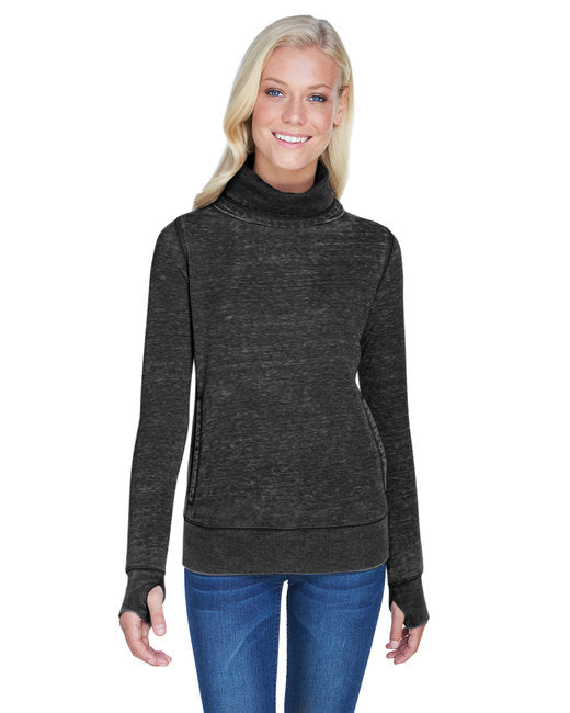 JA8930 J America Ladies' Zen Fleece Cowl Neck