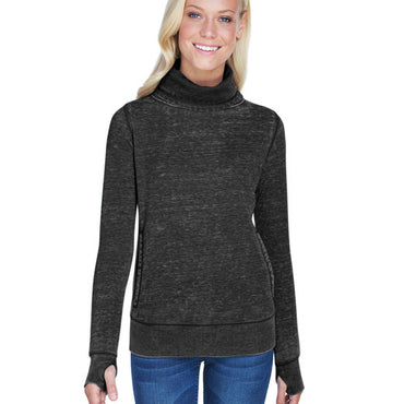 JA8930 J America Ladies' Zen Fleece Cowl Neck