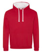 JHA003 Just Hoods By AWDis Adult 80/20 Midweight Varsity Contrast Hooded Sweatshirt