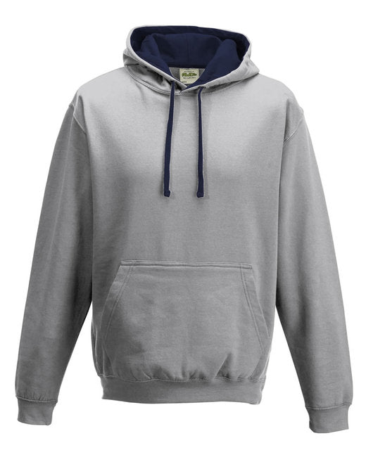 JHA003 Just Hoods By AWDis Adult 80/20 Midweight Varsity Contrast Hooded Sweatshirt