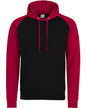 JHA009 Just Hoods By AWDis Adult 80/20 Midweight Contrast Baseball Hooded Sweatshirt