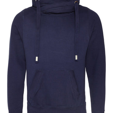 JHA021 Just Hoods By AWDis Men's Heavyweight Cross Over Neck Hooded Sweatshirt