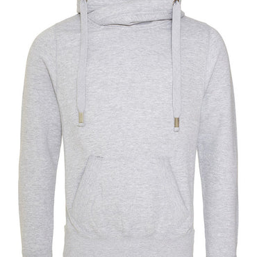 JHA021 Just Hoods By AWDis Men's Heavyweight Cross Over Neck Hooded Sweatshirt