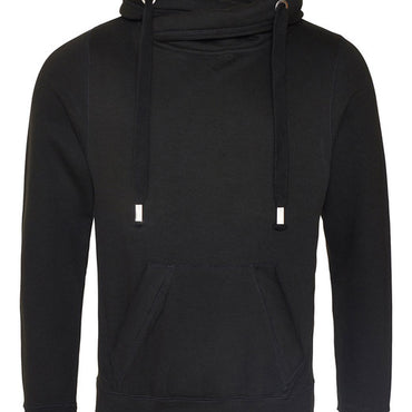 JHA021 Just Hoods By AWDis Men's Heavyweight Cross Over Neck Hooded Sweatshirt