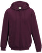 JHA050 Just Hoods By AWDis Men's 80/20 Midweight College Full-Zip Hooded Sweatshirt