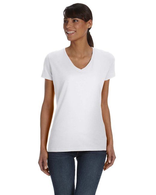 L39VR Fruit of the Loom Ladies' HD Cotton™ V-Neck T-Shirt