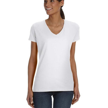 L39VR Fruit of the Loom Ladies' HD Cotton™ V-Neck T-Shirt