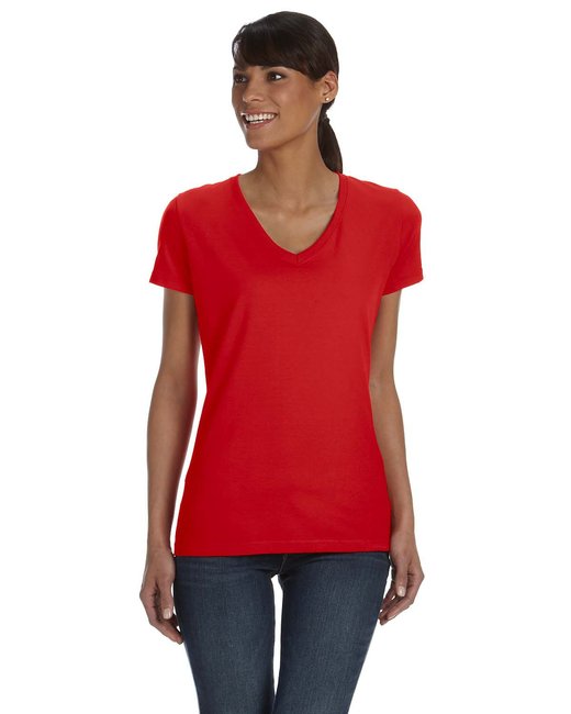 L39VR Fruit of the Loom Ladies' HD Cotton™ V-Neck T-Shirt