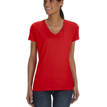 L39VR Fruit of the Loom Ladies' HD Cotton™ V-Neck T-Shirt