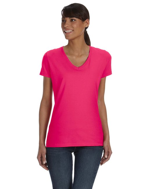 L39VR Fruit of the Loom Ladies' HD Cotton™ V-Neck T-Shirt