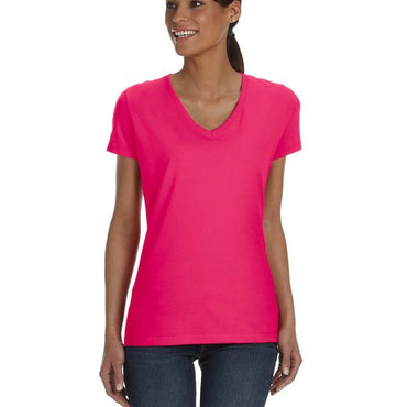 L39VR Fruit of the Loom Ladies' HD Cotton™ V-Neck T-Shirt