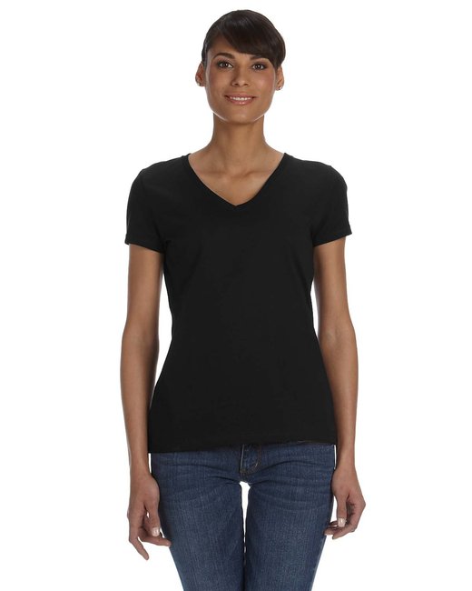 L39VR Fruit of the Loom Ladies' HD Cotton™ V-Neck T-Shirt