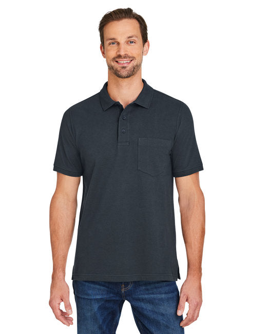 M205P Harriton Men's Valiant Cotton Snag Protect Pocket Polo