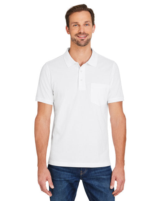 M205P Harriton Men's Valiant Cotton Snag Protect Pocket Polo