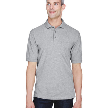 M265P Harriton Men's 5.6 oz. Easy Blend™ Polo with Pocket