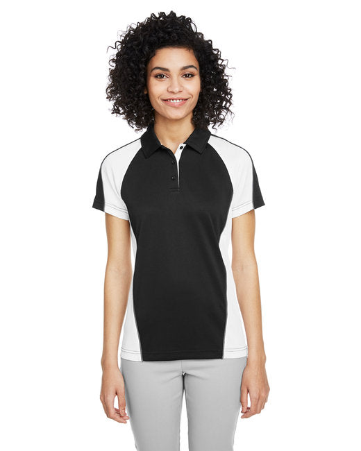 M385W Harriton Ladies' Advantage Snag Protection Plus IL Colorblock Polo