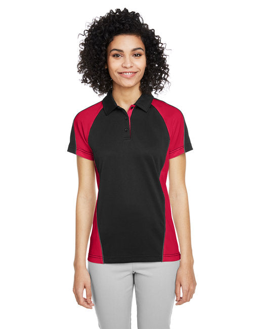 M385W Harriton Ladies' Advantage Snag Protection Plus IL Colorblock Polo