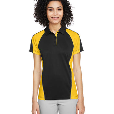 M385W Harriton Ladies' Advantage Snag Protection Plus IL Colorblock Polo