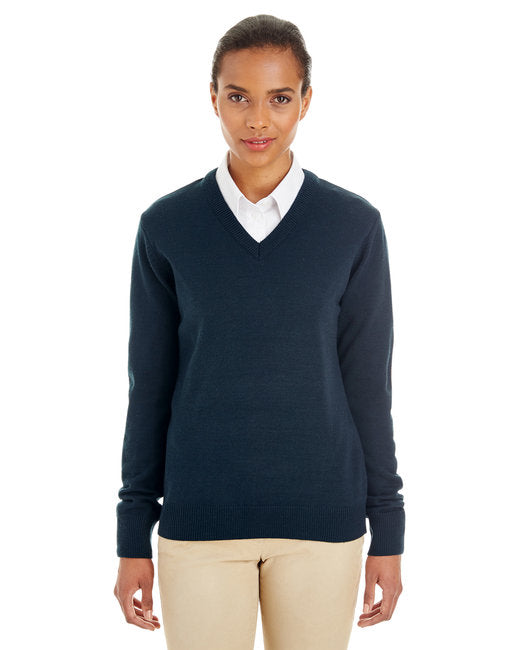 M420W Harriton Ladies' Pilbloc™ V-Neck Sweater