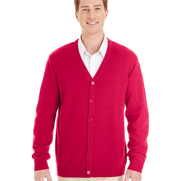 M425 Harriton Men's Pilbloc™ V-Neck Button Cardigan Sweater