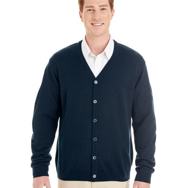 M425 Harriton Men's Pilbloc™ V-Neck Button Cardigan Sweater