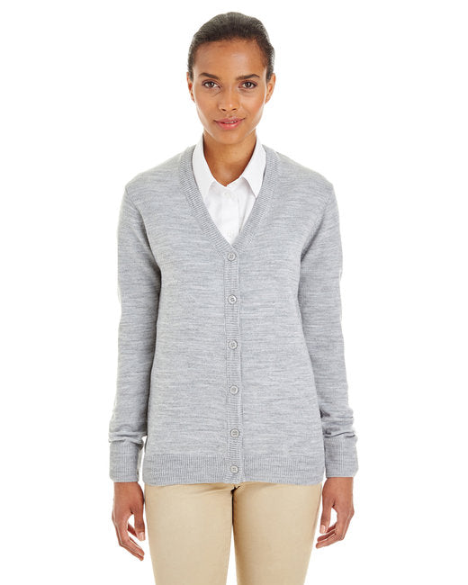 M425W Harriton Ladies' Pilbloc™ V-Neck Button Cardigan Sweater