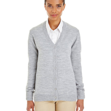 M425W Harriton Ladies' Pilbloc™ V-Neck Button Cardigan Sweater