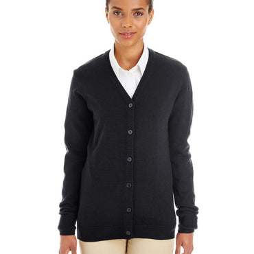 M425W Harriton Ladies' Pilbloc™ V-Neck Button Cardigan Sweater