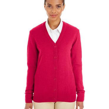 M425W Harriton Ladies' Pilbloc™ V-Neck Button Cardigan Sweater