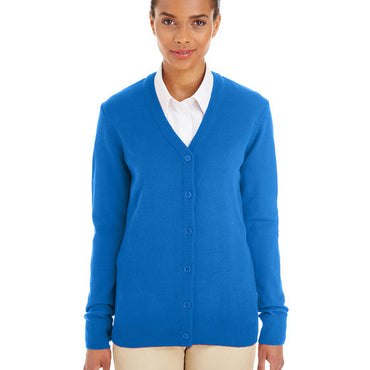 M425W Harriton Ladies' Pilbloc™ V-Neck Button Cardigan Sweater